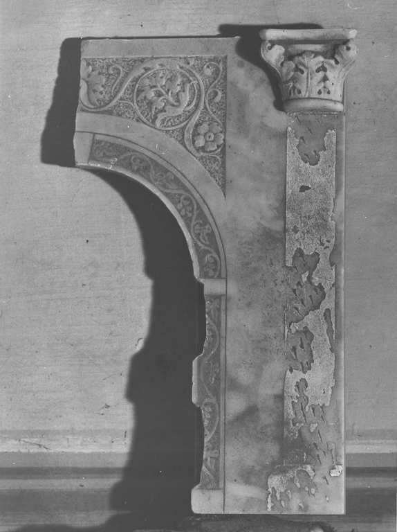 ciborio, frammento - ambito laziale (sec. XVI)