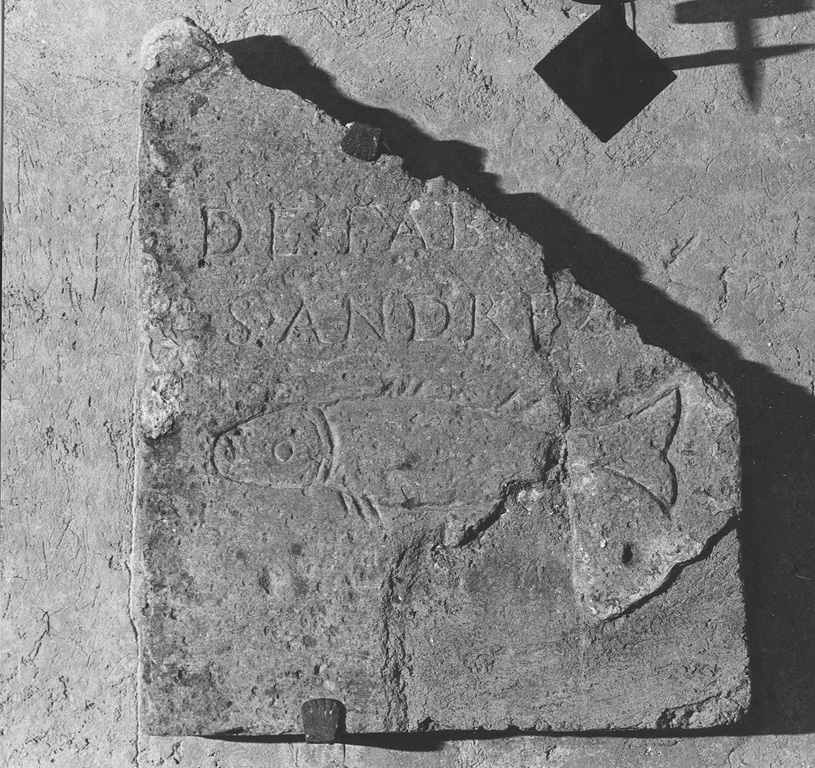 lastra, frammento - ambito Italia centrale (sec. XV)