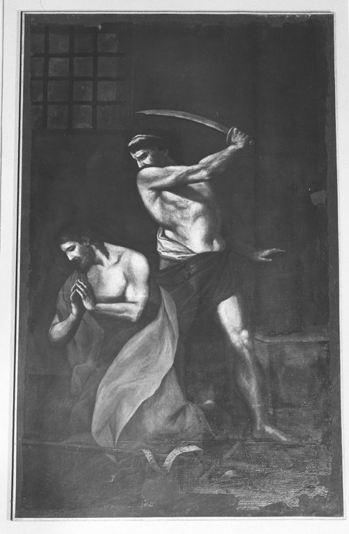 decapitazione di San Giovanni Battista (dipinto) di Bonifazi Anton Angelo (cerchia) (seconda metà sec. XVII)
