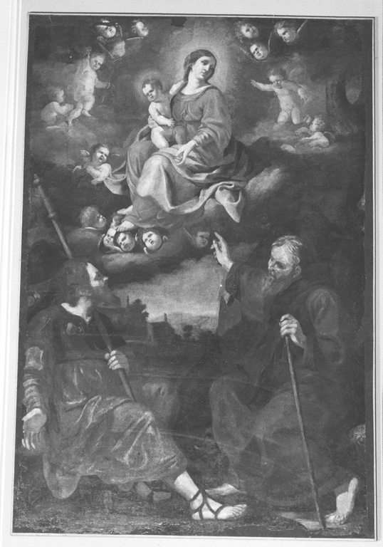 Madonna con Bambino e Santi (dipinto) - ambito laziale (seconda metà sec. XVII)