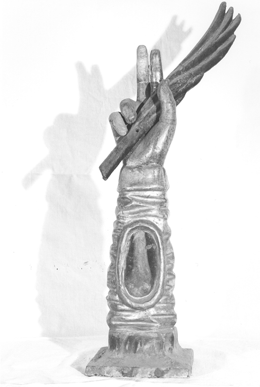 reliquiario antropomorfo - a braccio - manifattura laziale (sec. XVIII)