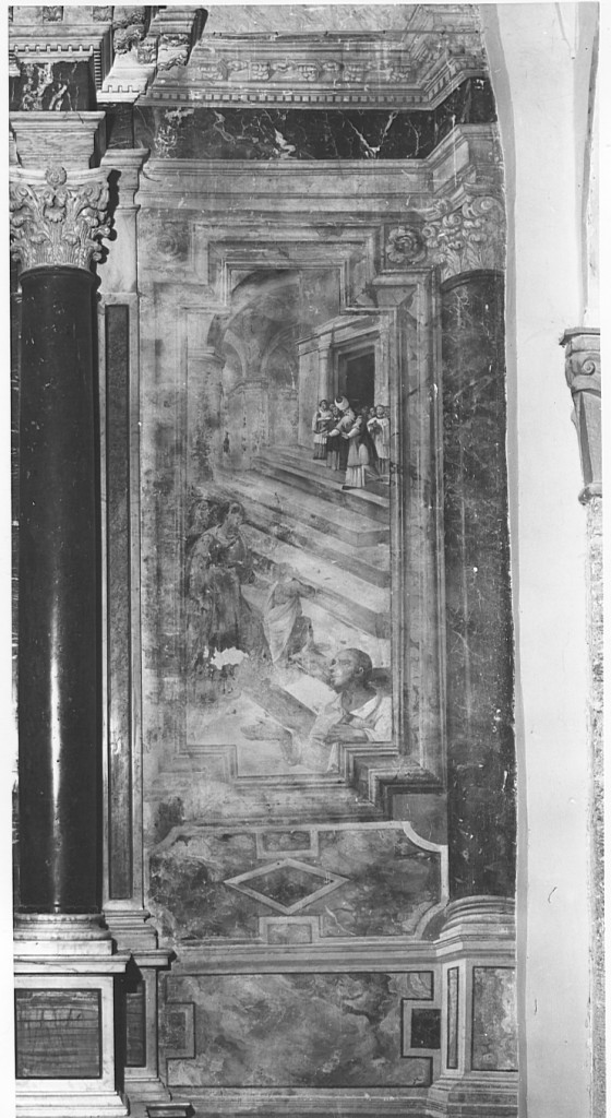 presentazione di Maria Vergine al tempio (dipinto) - ambito laziale (fine/inizio secc. XVI/ XVII)