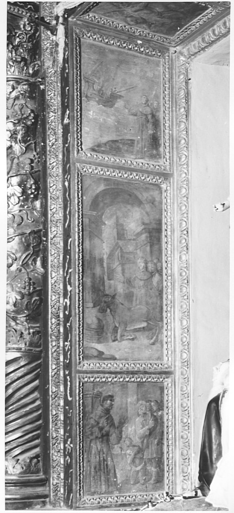 storie della vita di Sant'Antonio (decorazione pittorica) - ambito laziale (fine/inizio secc. XVI/ XVII)