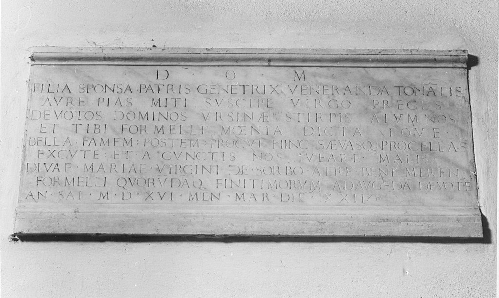 lapide - ambito laziale (sec. XVI)