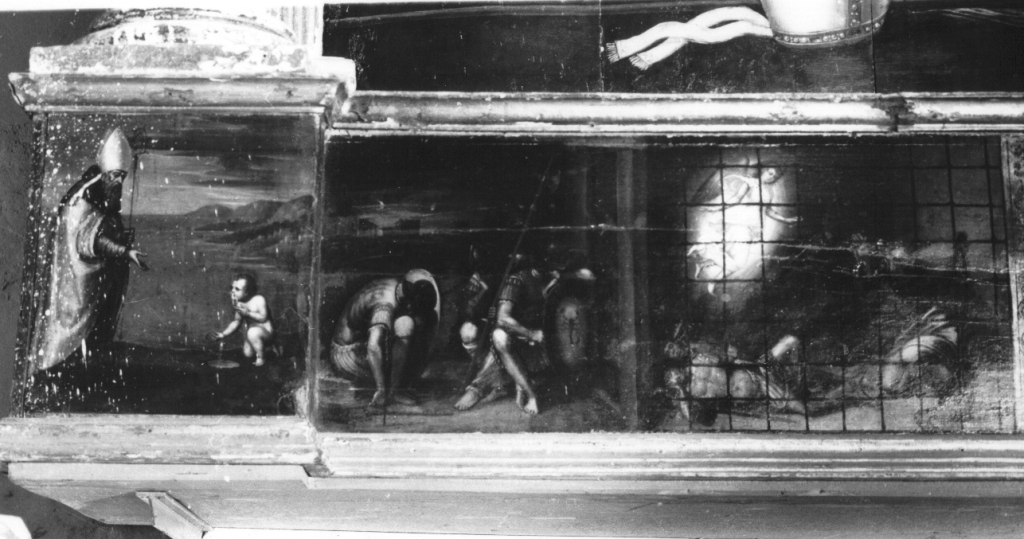 visione di Sant'Agostino (dipinto) di Santoro Giacomo detto Jacopo Siculo (attribuito) (metà sec. XVI)