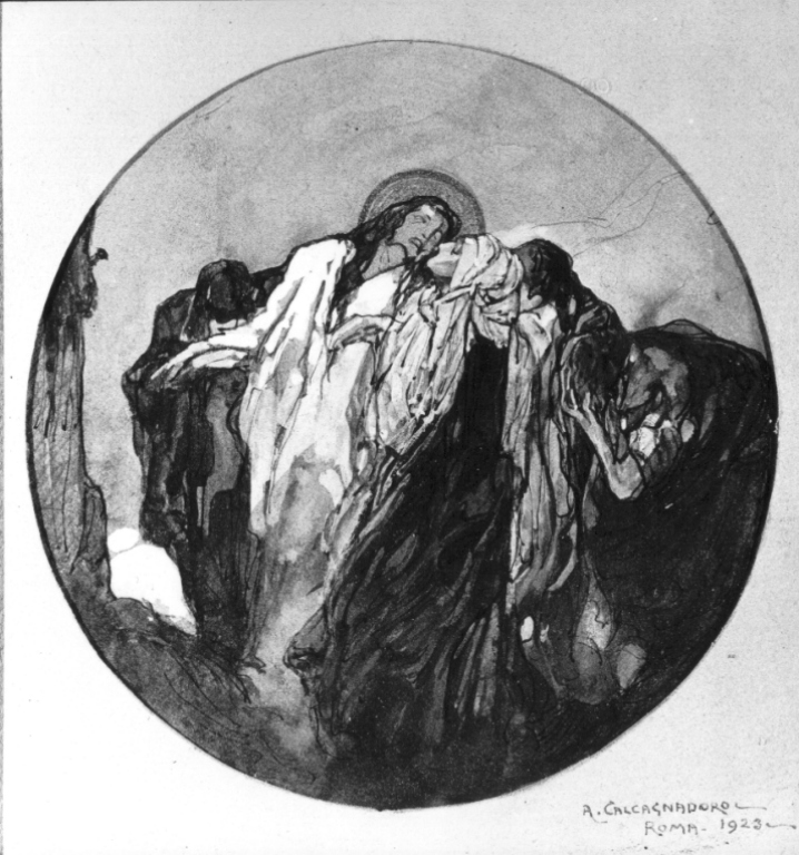 spasimo della Madonna (dipinto) di Calcagnadoro Antonino (sec. XX)