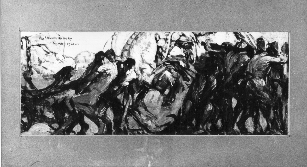 allegoria dell'industria (dipinto) di Calcagnadoro Antonino (sec. XX)