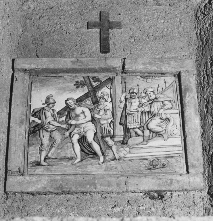 stazione I: Gesù condannato a morte (dipinto) - ambito napoletano (secc. XVII/ XVIII)