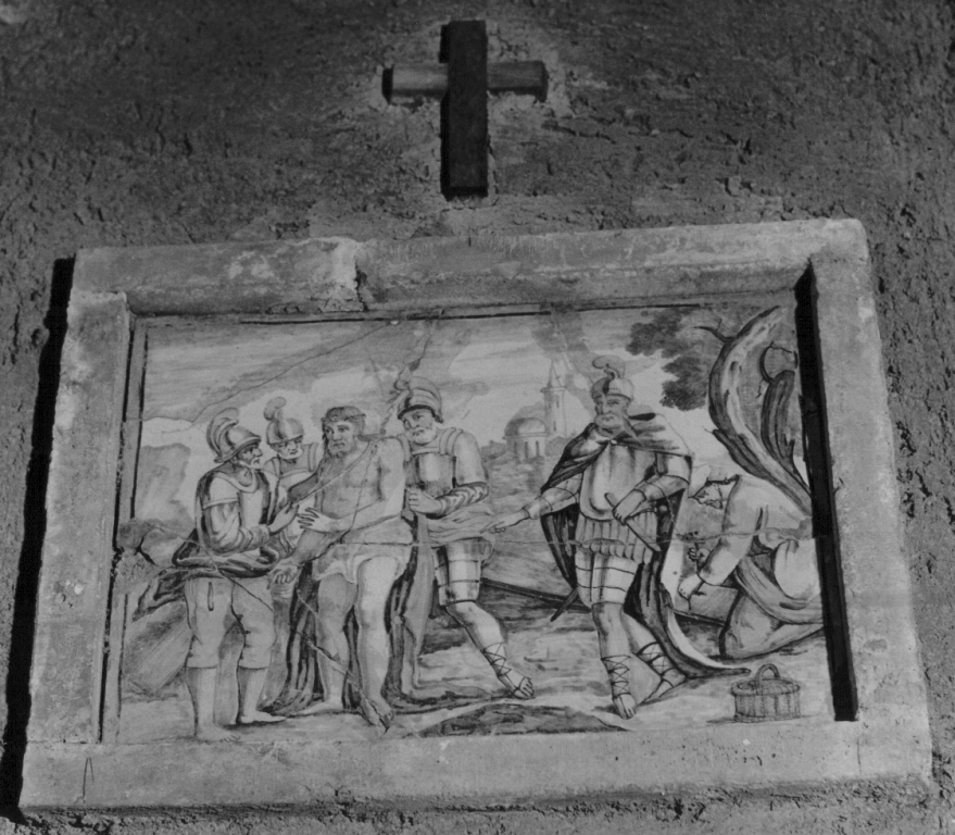 stazione X: Gesù spogliato e abbeverato di fiele (dipinto) - ambito napoletano (secc. XVII/ XVIII)