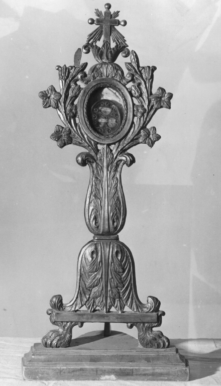 reliquiario - a ostensorio - ambito laziale (secondo quarto sec. XIX)