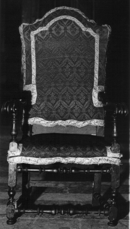 sedia - a braccioli - ambito laziale (sec. XIX)