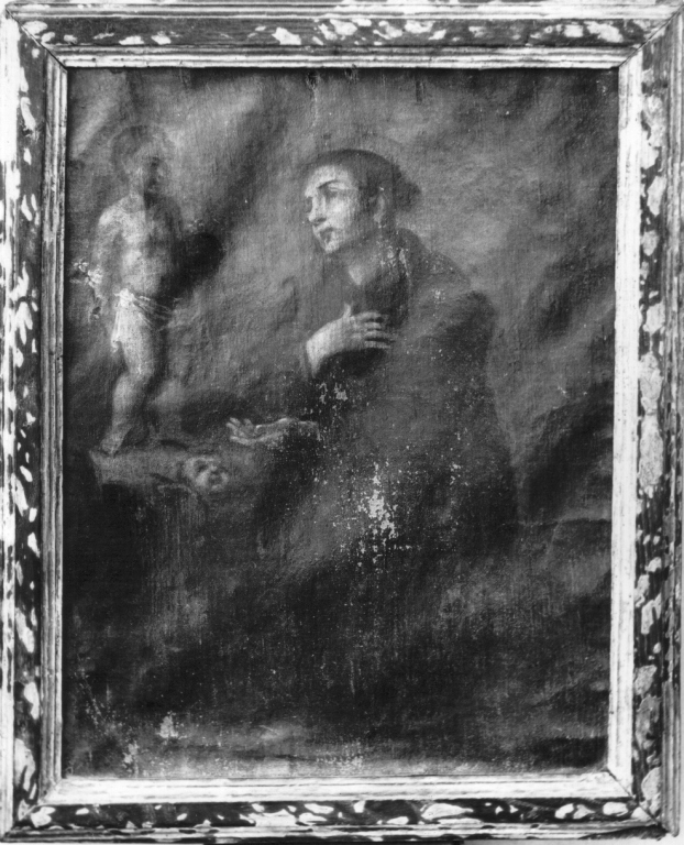 apparizione di Gesù Bambino a Sant'Antonio da Padova (dipinto) - ambito laziale (sec. XVII)