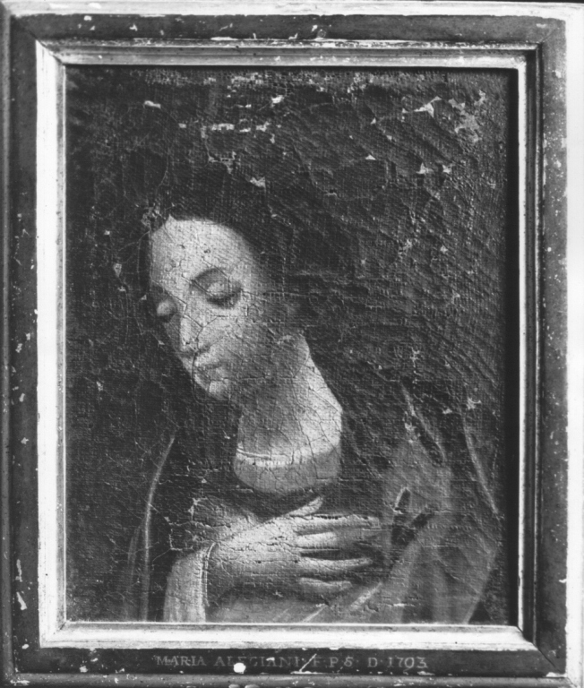 Madonna orante (dipinto) di Alegiani Maria (sec. XVIII)
