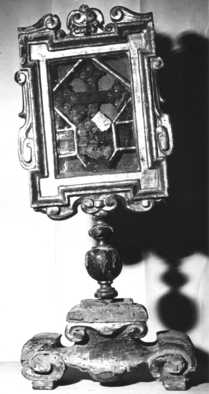 reliquiario - a tabella - ambito laziale (secc. XVI/ XVII)