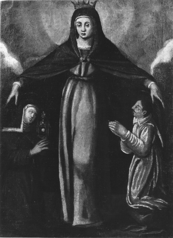 Madonna della Misericordia e Santi (dipinto) - ambito laziale (sec. XIX)