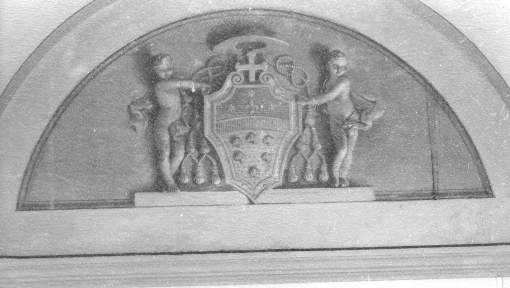 Putti reggistemma (dipinto) - ambito laziale (sec. XX)