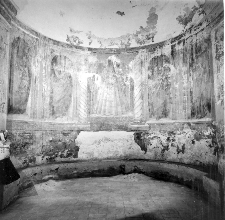 Madonna con Bambino e apostoli (dipinto) - ambito laziale (inizio sec. XVII)