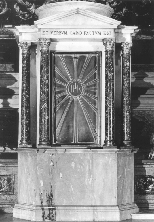 tabernacolo - a frontale architettonico - ambito romano (seconda metà sec. XIX)