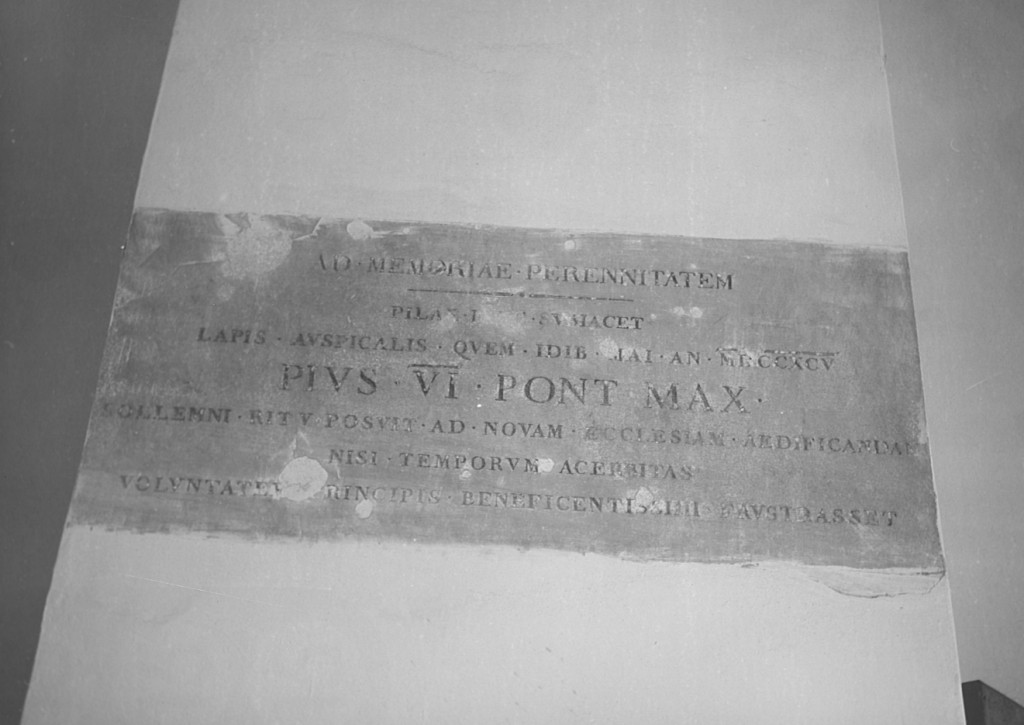 lapide commemorativa - ambito laziale (sec. XVIII)