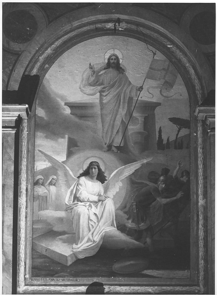 resurrezione di Cristo (dipinto) di Monti Virginio (primo quarto sec. XX)