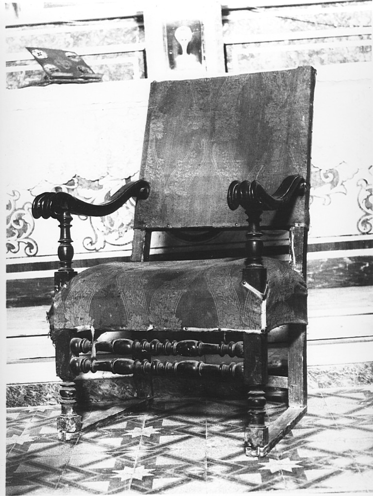 seggiolone - ambito laziale (secondo quarto sec. XVII, sec. XX)