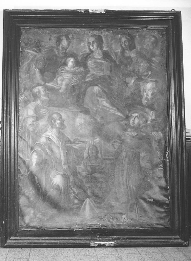 Madonna con Bambino e Santi (dipinto) - ambito laziale (sec. XVIII)