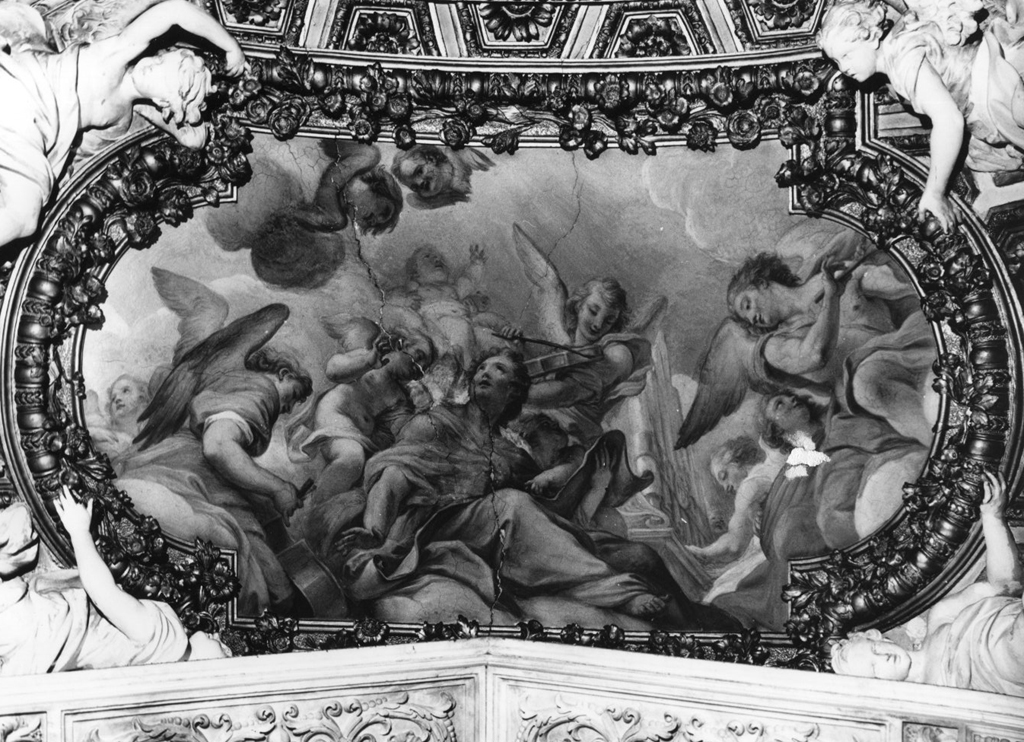Gloria di angeli musicanti (dipinto) di Chiari Giuseppe Bartolomeo (sec. XVIII)