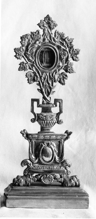 reliquiario - a ostensorio - ambito laziale (prima metà sec. XIX)