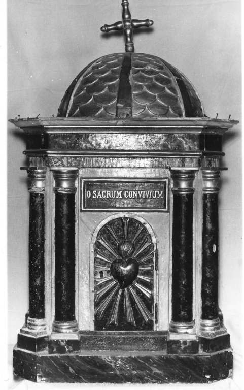 tabernacolo - a frontale architettonico - ambito laziale (fine sec. XVII)