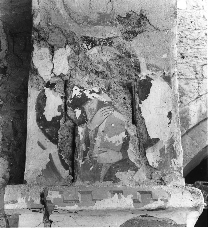 Santa monaca (dipinto, frammento) - ambito laziale (sec. XIII)