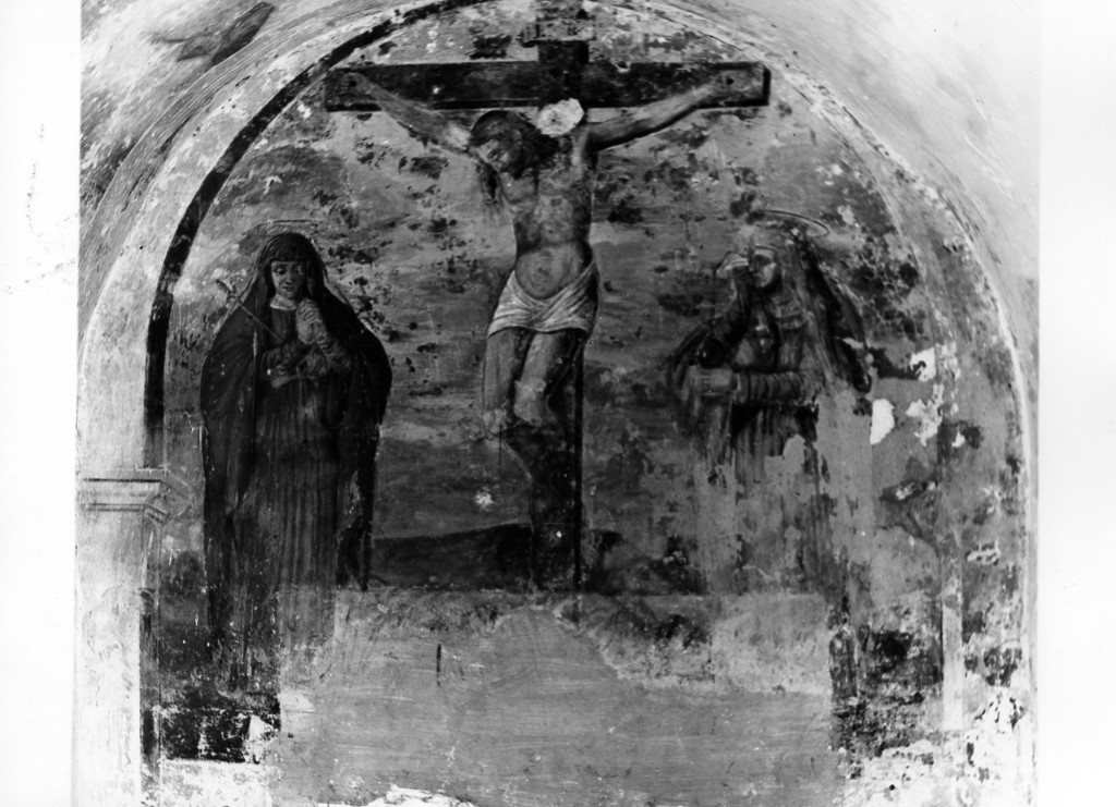 crocifissione di Cristo (dipinto, opera isolata) - ambito laziale (fine sec. XVI)