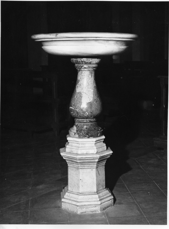 acquasantiera - a fusto, opera isolata - ambito laziale (fine sec. XVI)