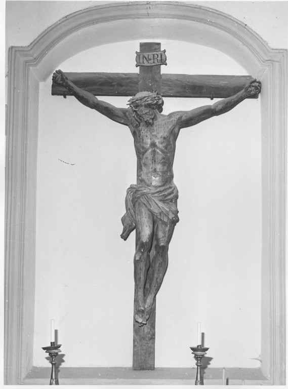 Cristo crocifisso (crocifisso, opera isolata) - ambito laziale (prima metà sec. XVII)