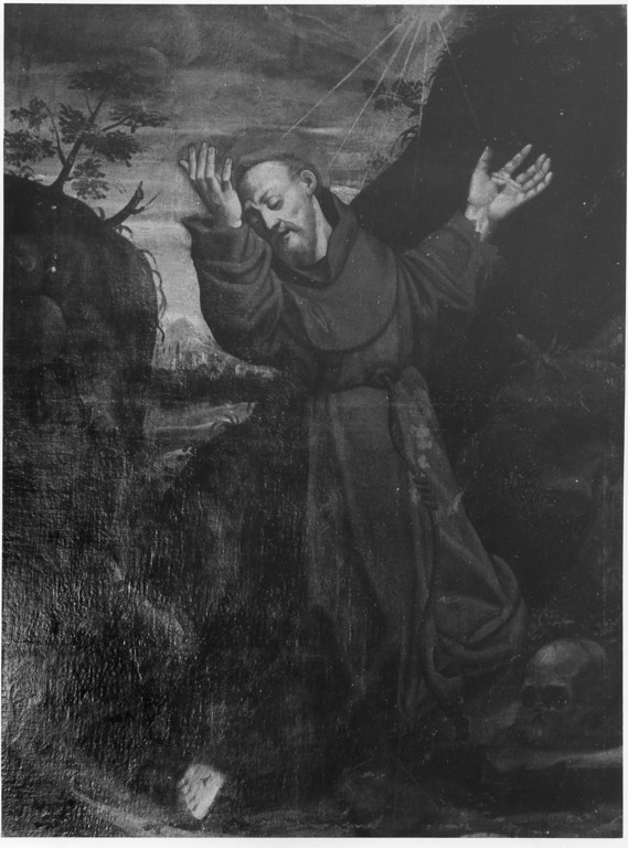 San Francesco d'Assisi riceve le stimmate (dipinto, opera isolata) - ambito laziale (fine sec. XVII)