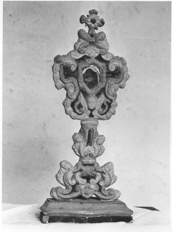 reliquiario - a ostensorio, serie - ambito laziale (sec. XVIII)