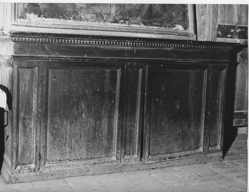 credenza, opera isolata - ambito laziale (sec. XVII)