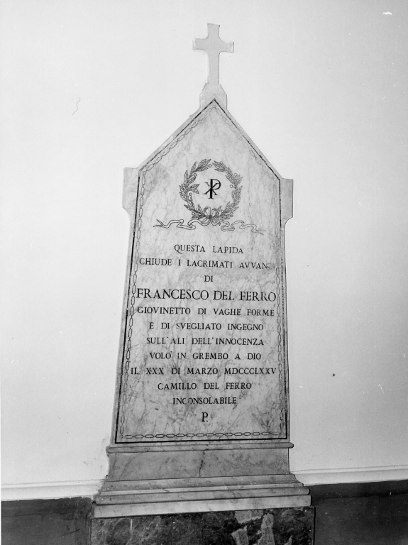 lapide tombale - bottega laziale (sec. XIX)