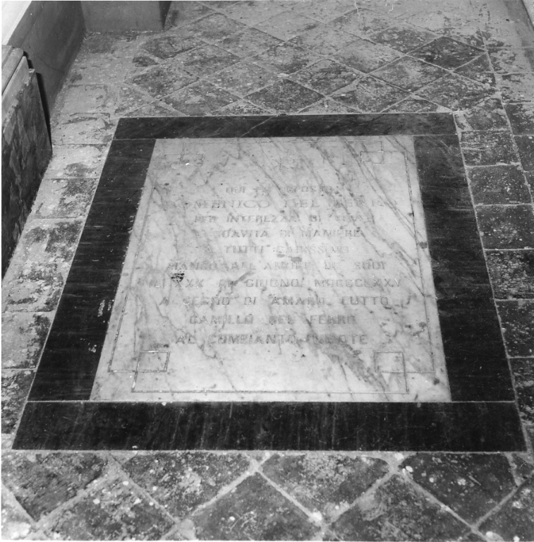 lastra tombale - bottega laziale (sec. XIX)