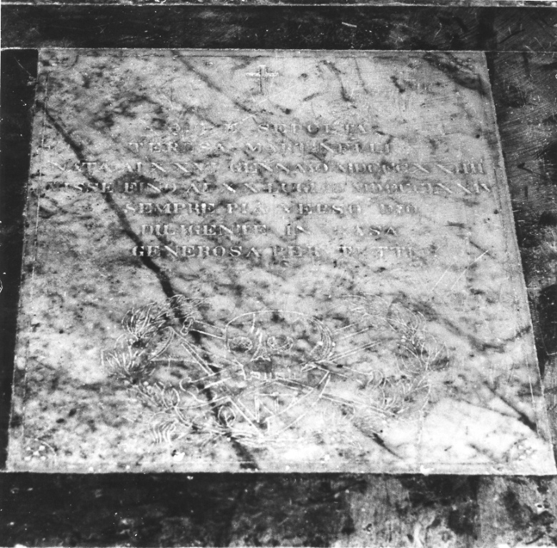 lastra tombale - bottega laziale (sec. XIX)