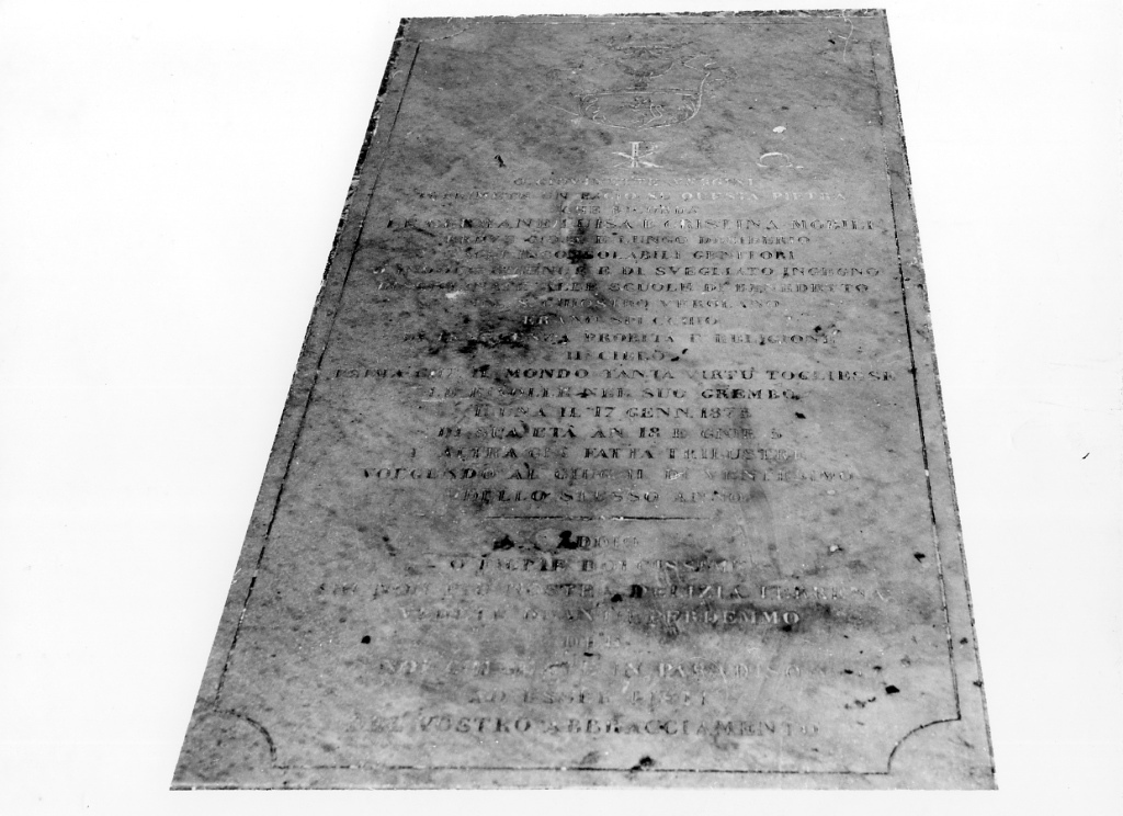 lastra tombale - bottega laziale (sec. XIX)