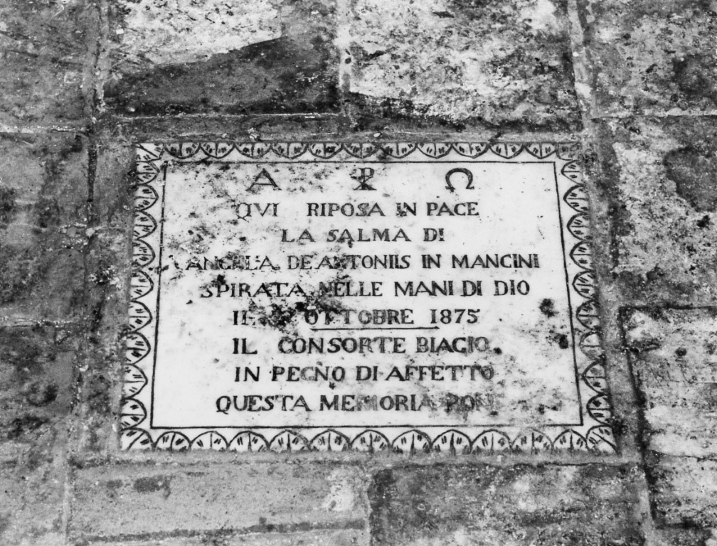 lastra tombale - bottega laziale (sec. XIX)