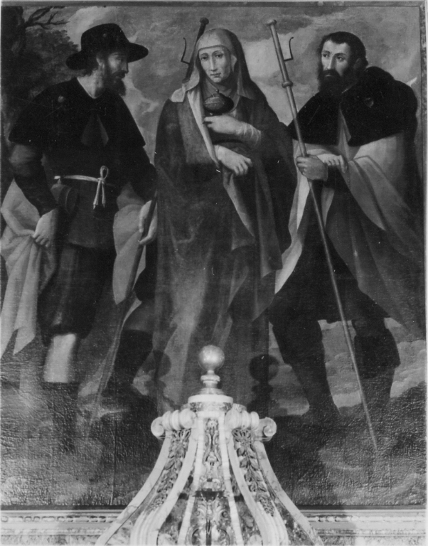 Santa Maria Salome con San Biagio e San Demetrio (dipinto) di Bucatti Federico (sec. XVII)