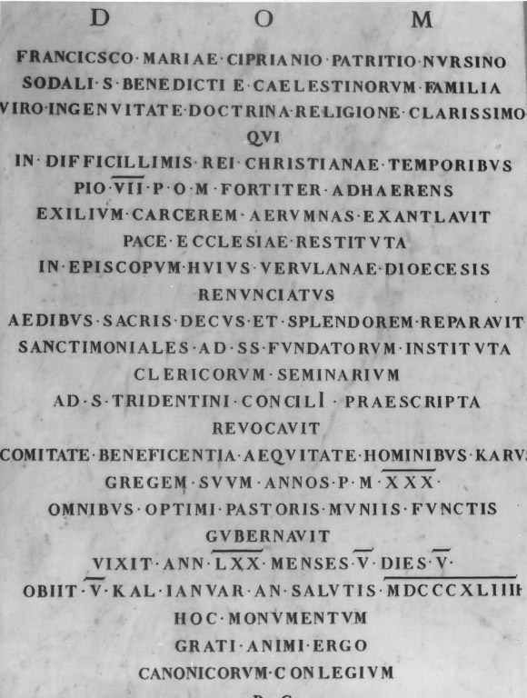 lapide commemorativa - bottega laziale (sec. XIX)