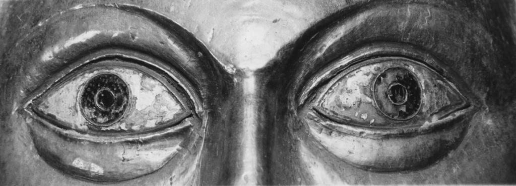 reliquiario antropomorfo - a testa - bottega laziale (sec. XIV)