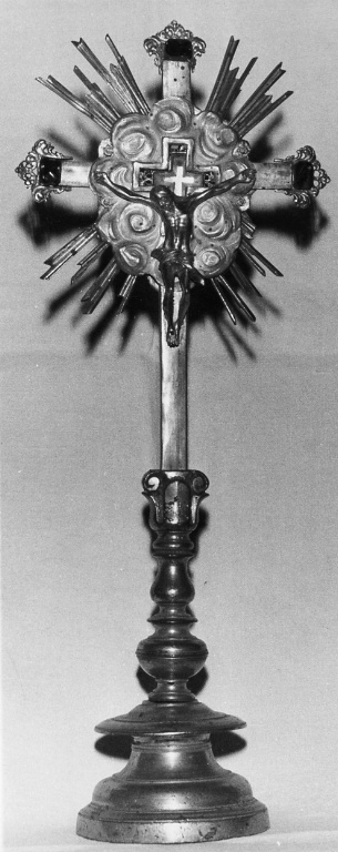 reliquiario - a croce - bottega romana (sec. XVIII)