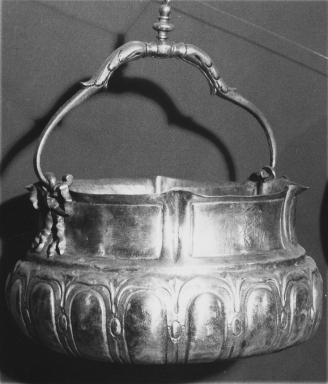 secchiello per l'acqua benedetta - bottega romana (sec. XVII)