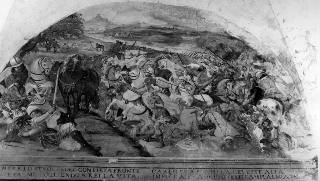 uccisione del re saraceno Almonte (dipinto) di Rosati Antonio (sec. XVII)