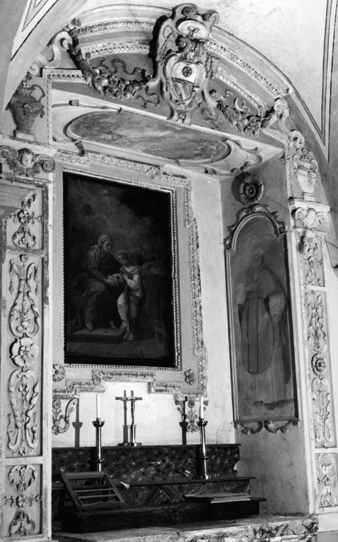 Madonna con Sant'Anna e San Gioacchino (dipinto) - ambito romano (seconda metà, seconda metà sec. XVII, sec. XVII)