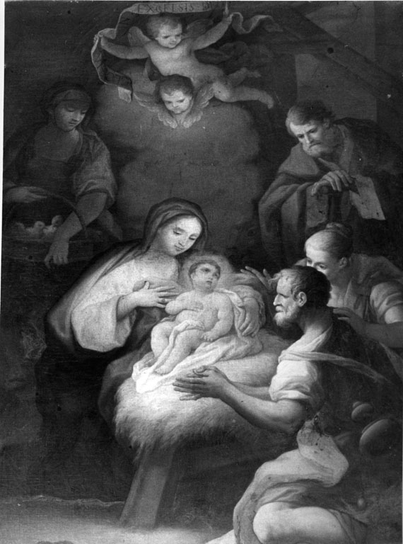 adorazione dei pastori (dipinto) di Monosilio Salvatore (sec. XVIII)