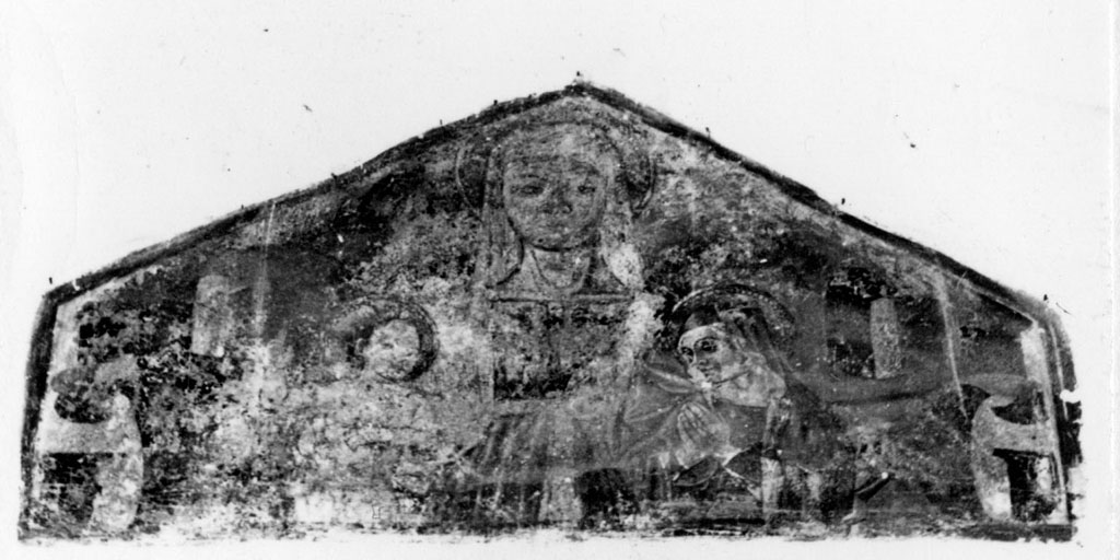 Madonna con Bambino e Santa Scolastica (dipinto) - ambito laziale (sec. XV)